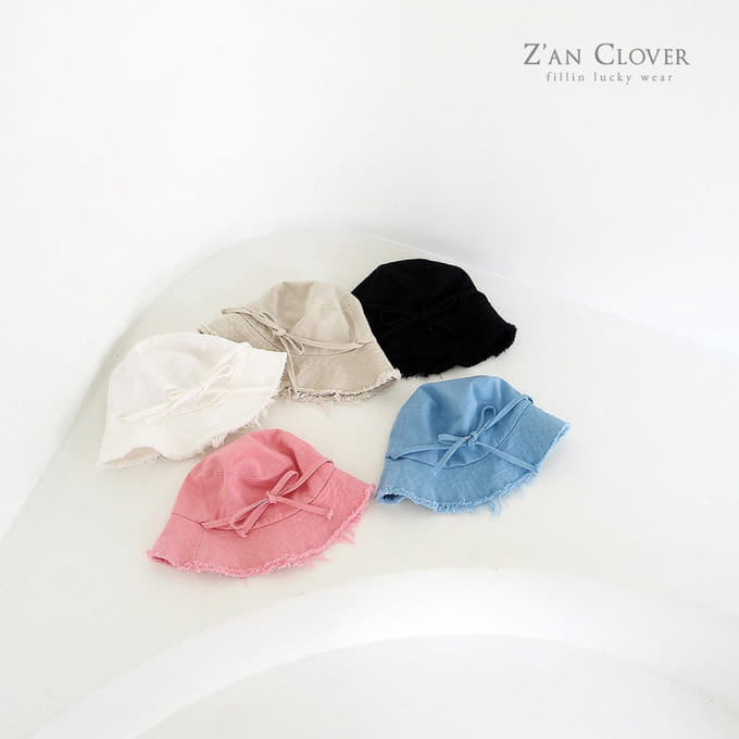 Zan Clover - Korean Children Fashion - #kidsshorts - Vintage Ribbon Bucket Hat