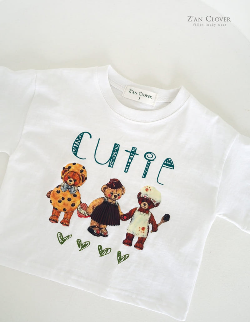 Zan Clover - Korean Children Fashion - #kidsstore - Cuty Bear Tee - 4