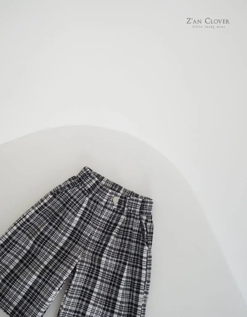 Zan Clover - Korean Children Fashion - #littlefashionista - Check Bermuda Pants - 3