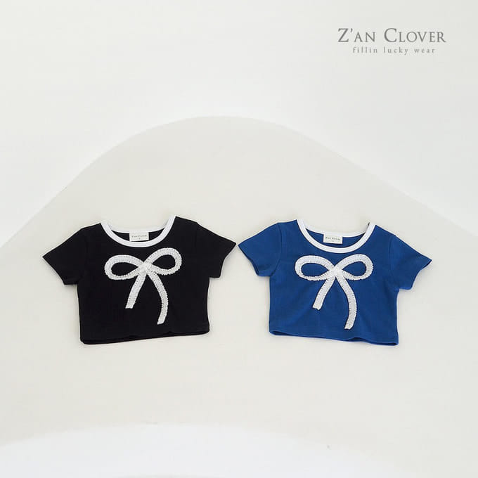 Zan Clover - Korean Children Fashion - #magicofchildhood - Lace Ribbon Tee