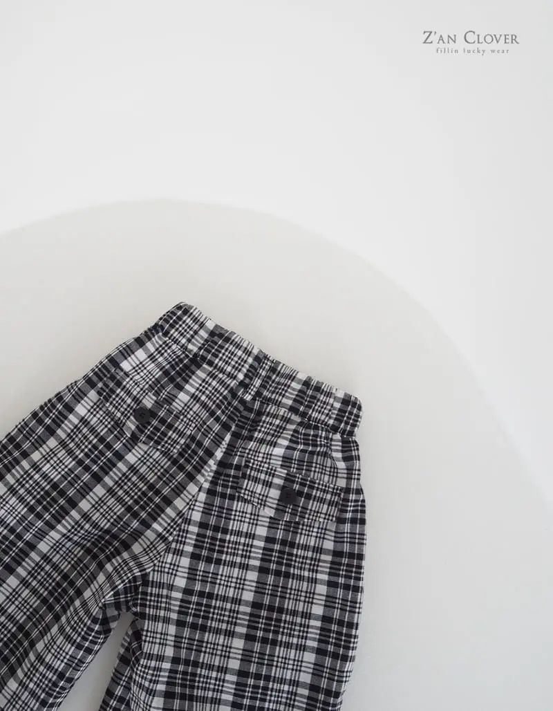 Zan Clover - Korean Children Fashion - #minifashionista - Check Bermuda Pants - 5