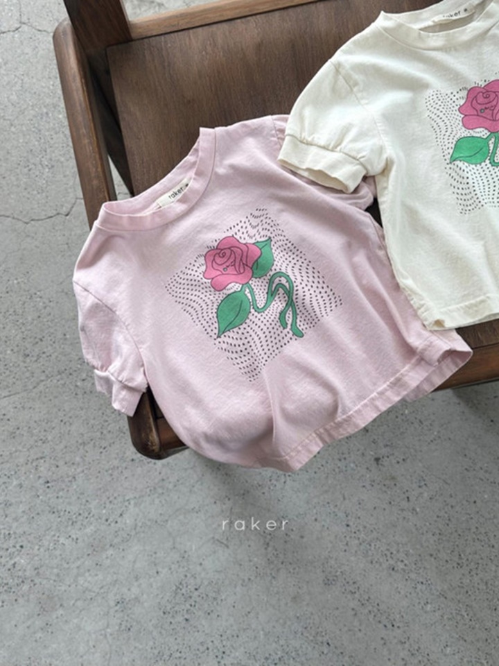 Rose Shirring Tee Rose Shirring Tee