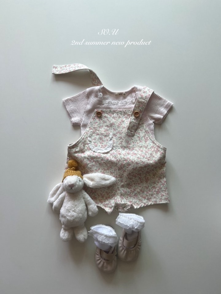 Flower Dungarees Body Suit