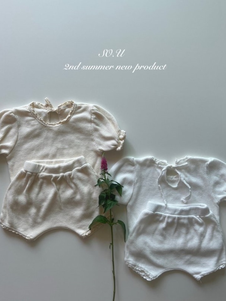 Waffle Bloomers Top Bottom Set Waffle Bloomers Top Bottom Set