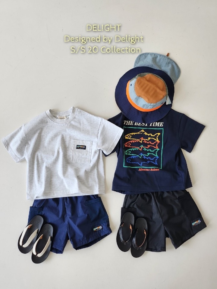 Pocket Color Fish Box Tee With Mom Pocket Color Fish Box Tee With Mom