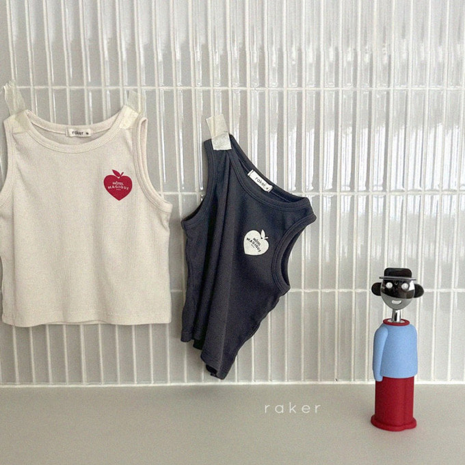 Apple Heart Rib Sleeveless Tee