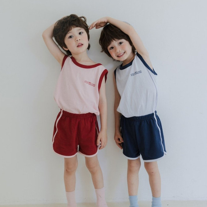 Piping Sleeveless Set