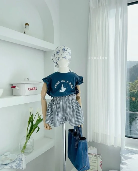Bird Print Frill Tee