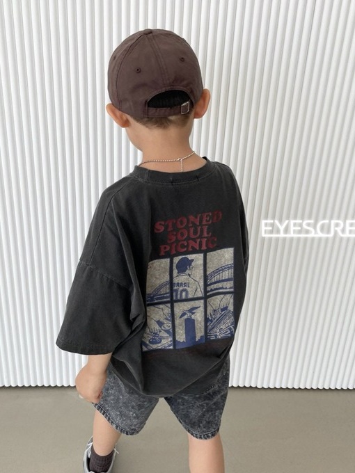 Cartoon Pigment Tee with Mom Cartoon Pigment Tee with Mom
