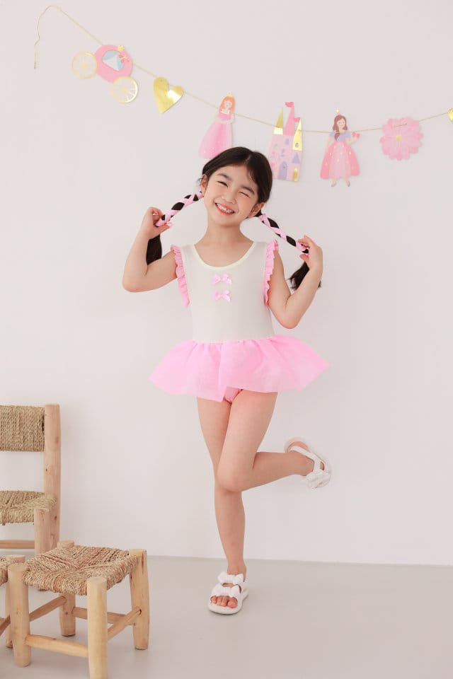 Dalla - Korean Children Fashion - #toddlerclothing - One-Piece Ballet Swim Wear - 2