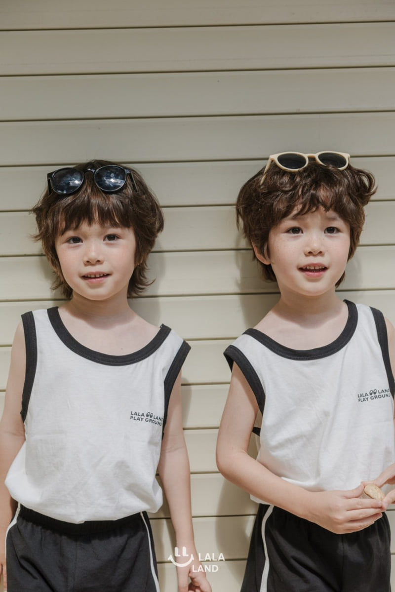 Lalaland - Korean Children Fashion - #fashionkids - Piping Sleeveless Set - 10