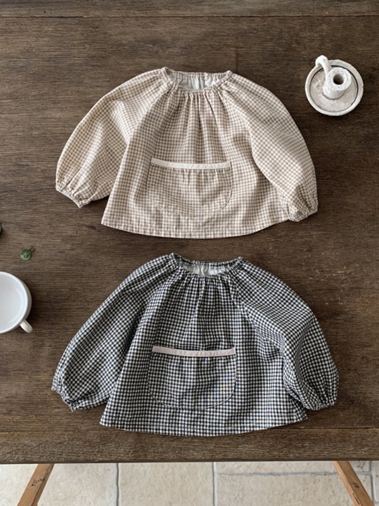 Raglan Check Blouse