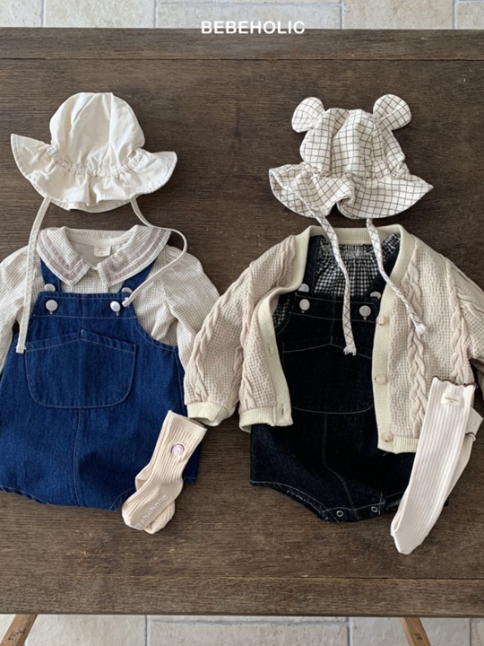 Denim Suspender Bodysuit