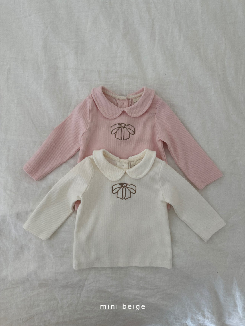 Ribbon Rib Collar Tee Ribbon Rib Collar Tee