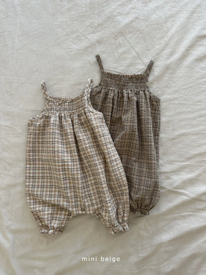 Smocked Check Bodysuit Smocked Check Bodysuit