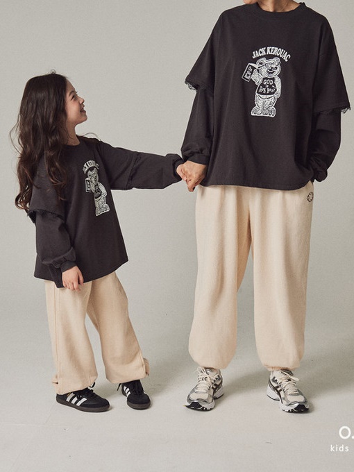 Bear Lace Tee with Mom