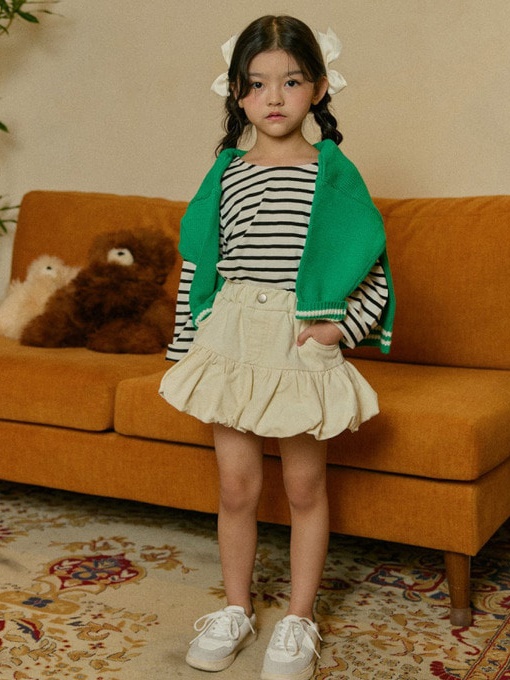 Frill Corduroy Skirt