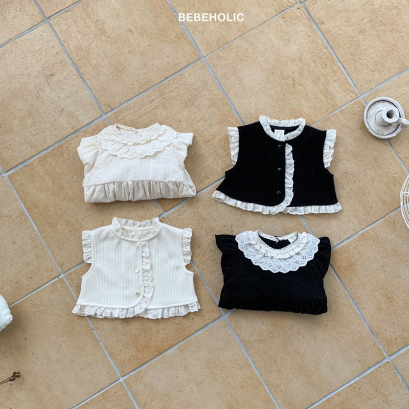 Bebe Holic - Korean Baby Fashion - #onlinebabyshop - Lace Collar Bodysuit - 2