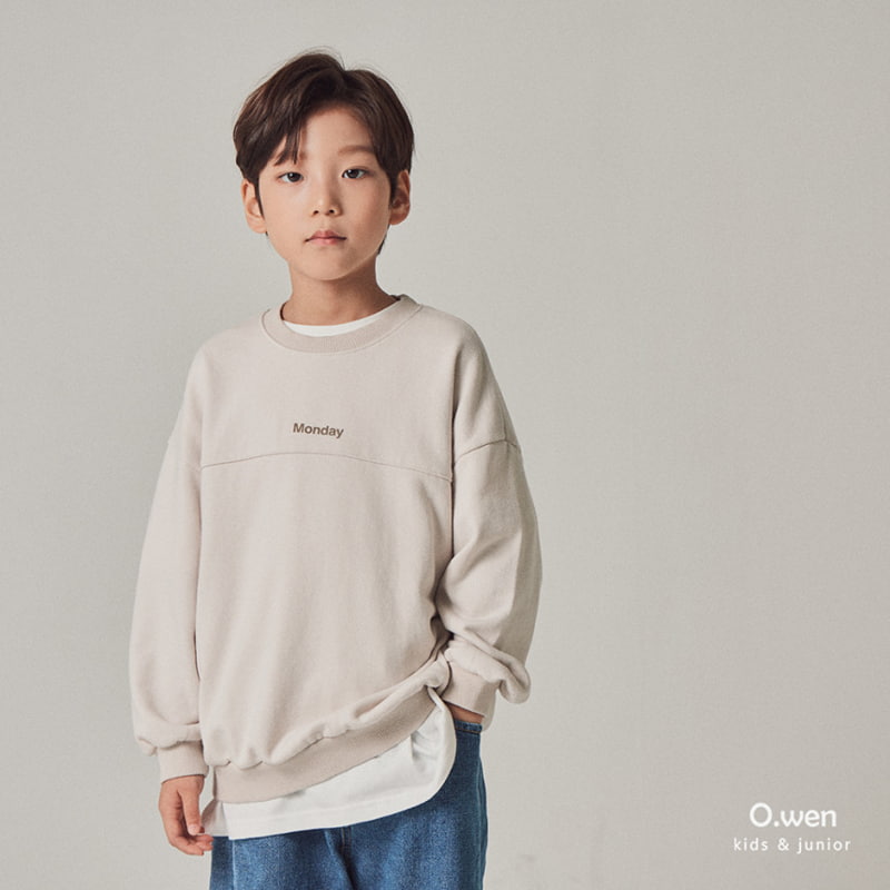 O Wen - Korean Children Fashion - #kidsshorts - Monday Slit Sweatshirts - 10