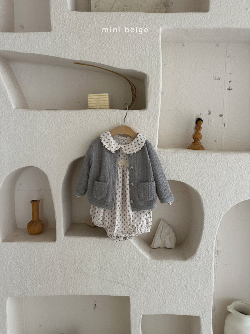The Beige - Korean Baby Fashion - #babyboutique - Lace Flower Bodysuit - 12