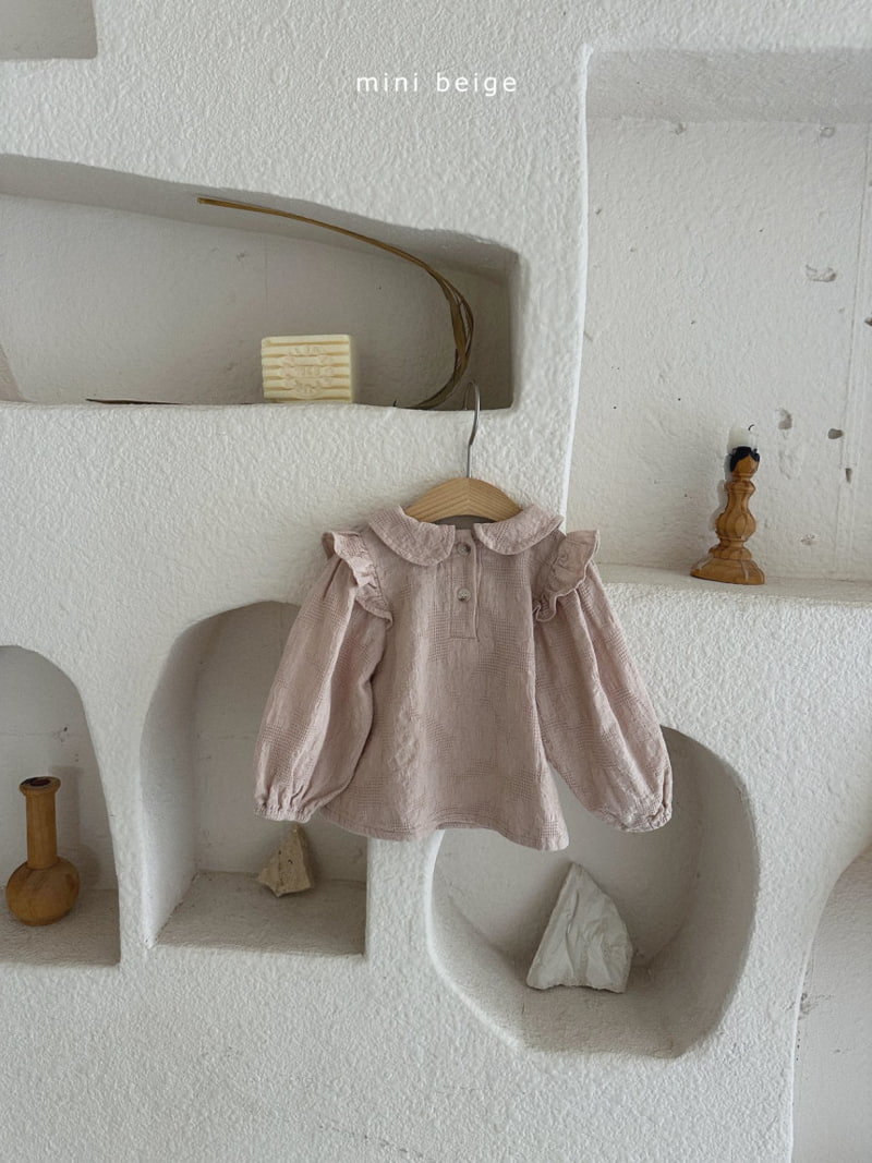 The Beige - Korean Baby Fashion - #babyboutique - Collar Pintuck Blouse - 4