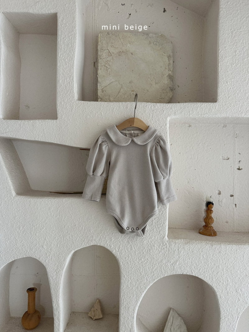 The Beige - Korean Baby Fashion - #babyboutiqueclothing - Puff Sleeve Romper