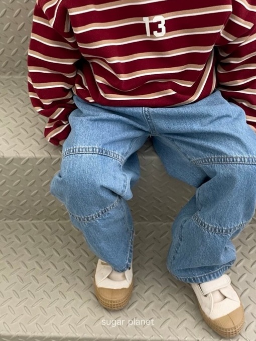 Slit Pattern Denim Pants Slit Pattern Denim Pants