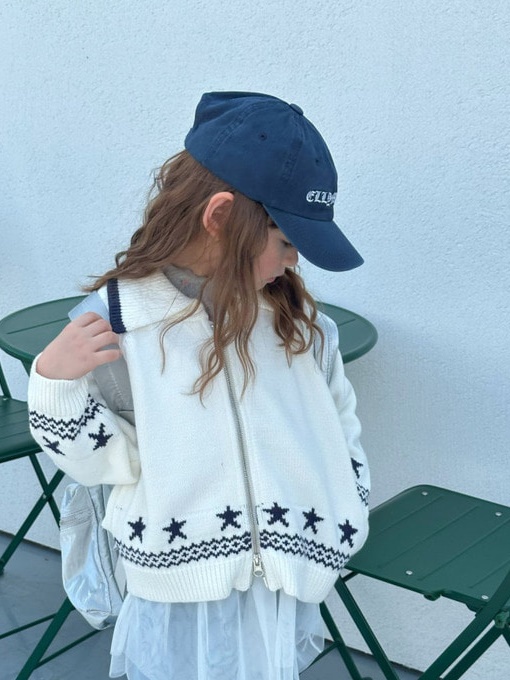 Star Knit Zip-up
