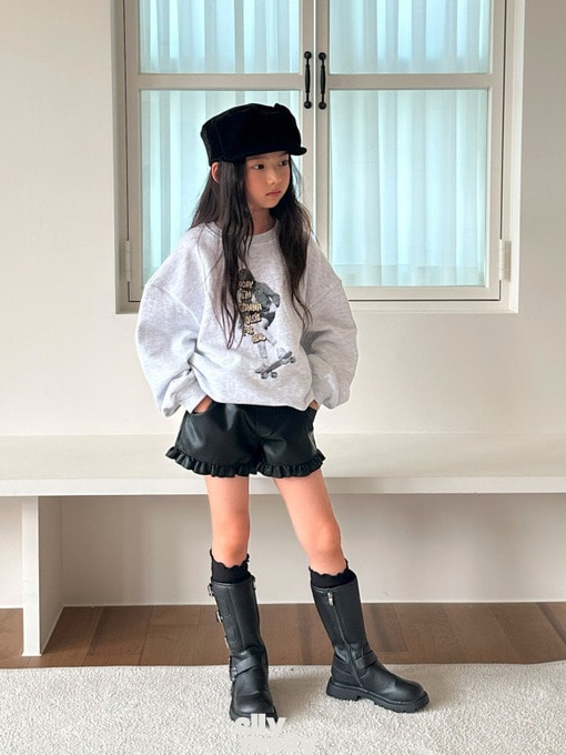 Coco Frill Leather Shorts