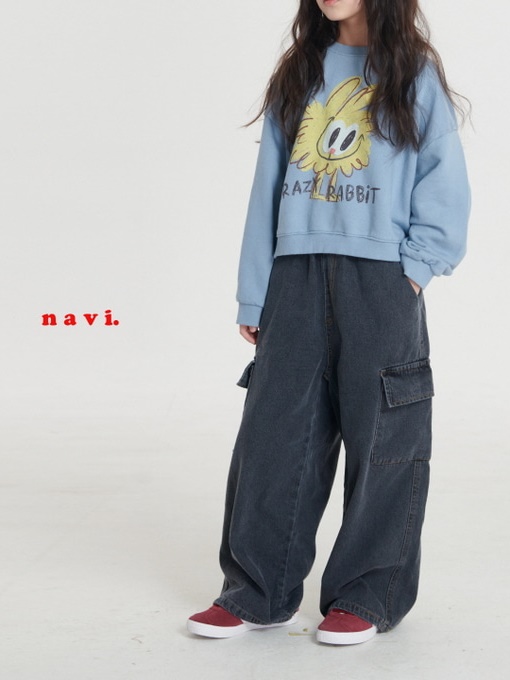 Cargo Wide Denim Pants