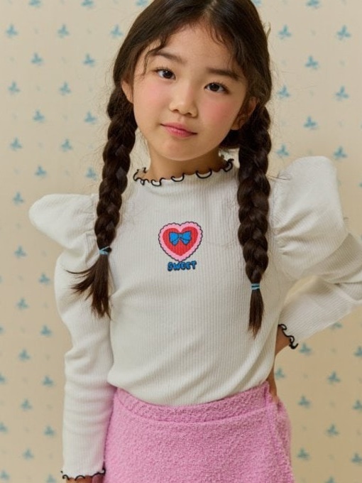 Rib Heart Puff Tee Rib Heart Puff Tee
