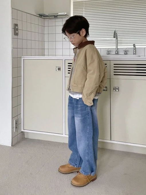 Snap Denim Pants