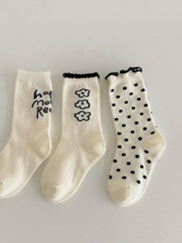 Dot Flower Socks Set
