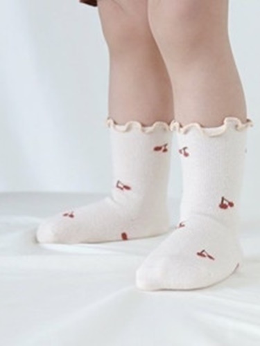 Floral Shirring Socks