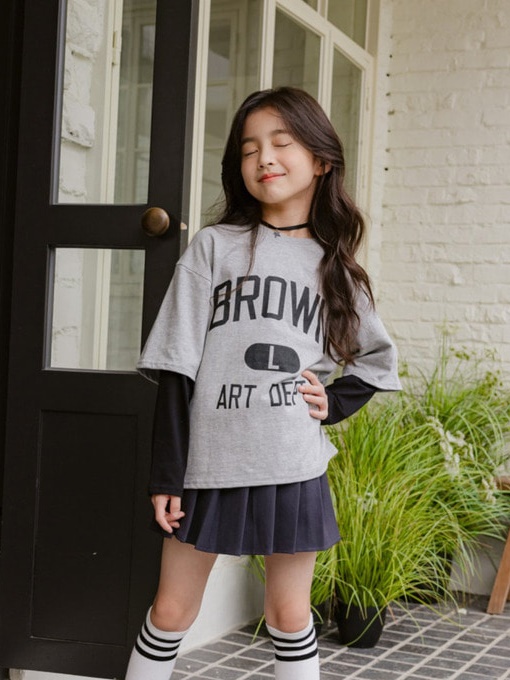 Brown Layered Tee
