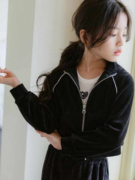 Veloure Raglan Zip-up