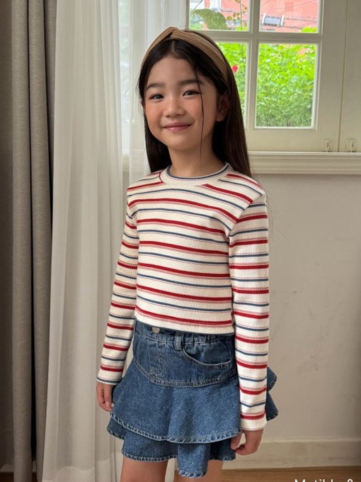 Stripe Crop Rib Tee Stripe Crop Rib Tee