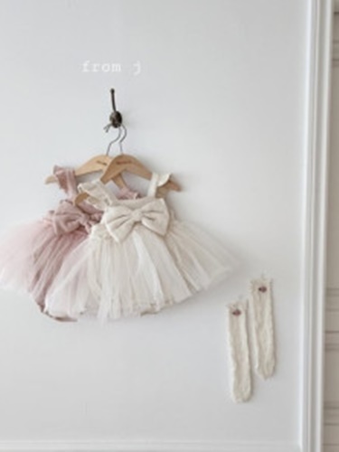 Fleeced Frill Ribbon Chacha Boddysuit
