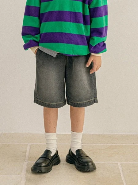 Brushed Half Denim Pants Brushed Half Denim Pants