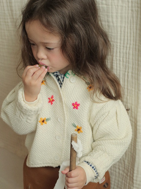 Falling Flower Knit Cardigan