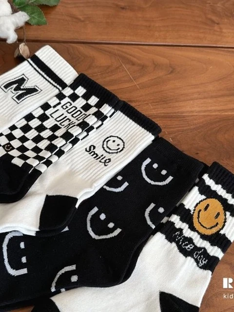 White Black Socks
