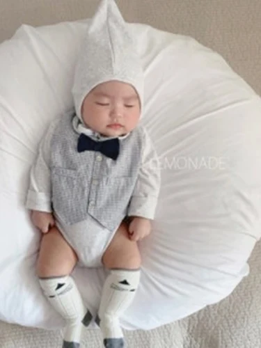 Ruan Tuxedo Romper with Hat Ruan Tuxedo Romper with Hat