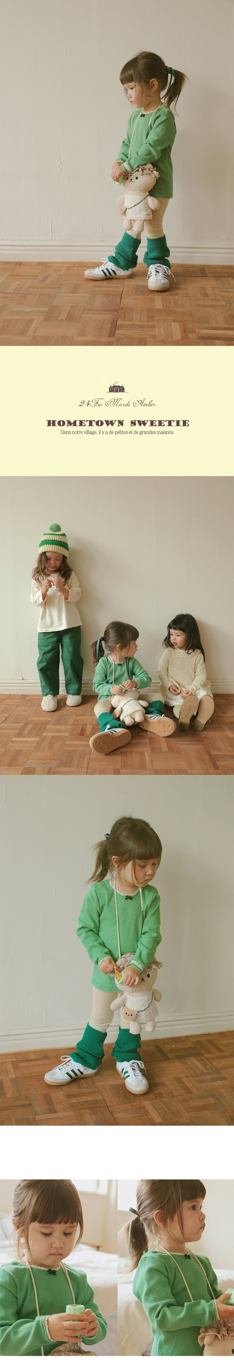 Amber - Korean Children Fashion - #fashionkids - Warm Rib Lace Tee - 2