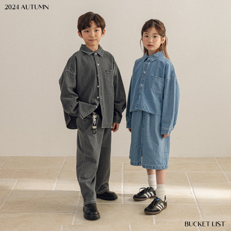 Bucket List - Korean Children Fashion - #childofig - Baisc Denim Shirt - 7