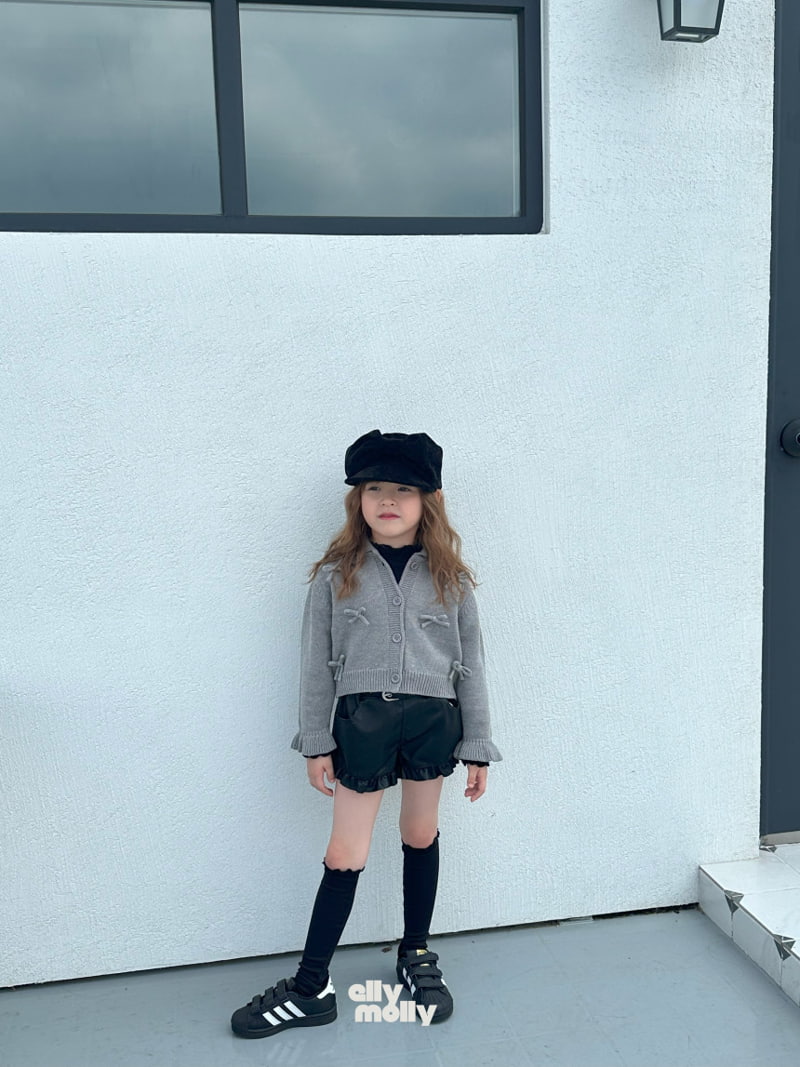 Ellymolly - Korean Children Fashion - #fashionkids - Coco Frill Leather Shorts - 11