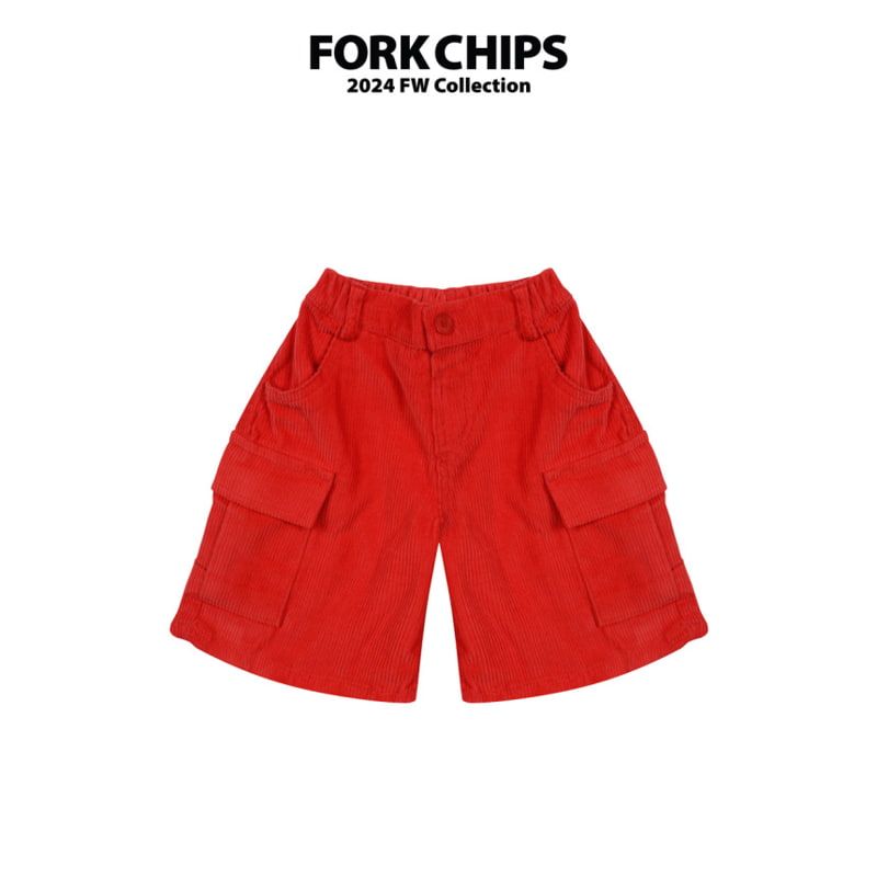 Fork Chips - Korean Children Fashion - #Kfashion4kids - Hunter Corduroy Half Pants - 2