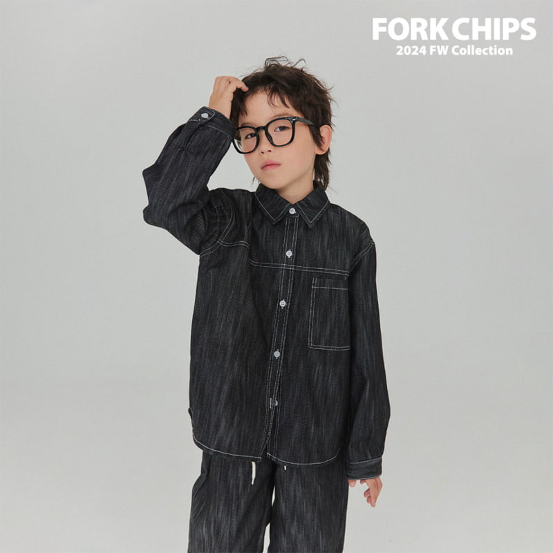 Fork Chips - Korean Children Fashion - #prettylittlegirls - Ov Roll-up Pants - 11