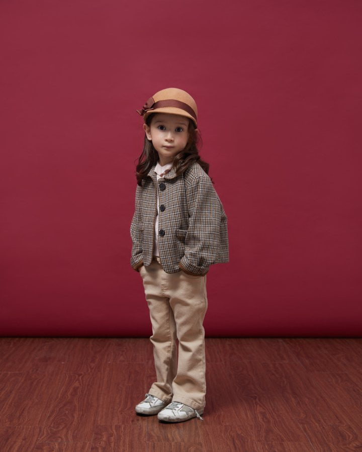 Le Bev - Korean Children Fashion - #kidsshorts - Autumn Check Jacket