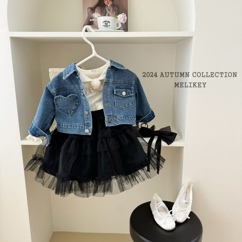Melikey - Korean Children Fashion - #designkidswear - Unbalance Pocket Denim Jacket - 8