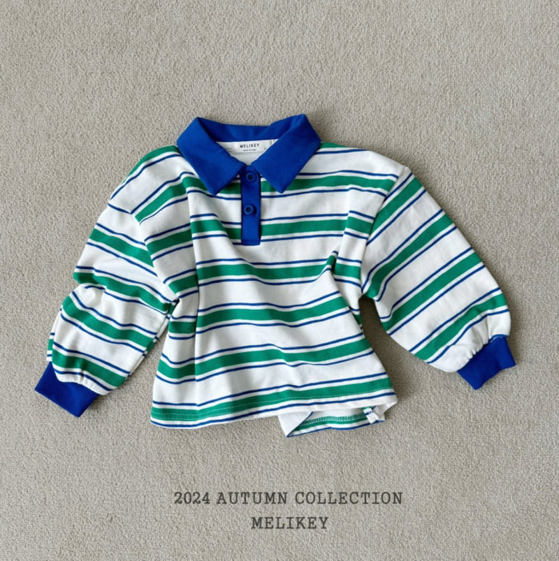 Melikey - Korean Children Fashion - #kidsshorts - Colored Collar Sweatshirts - 2